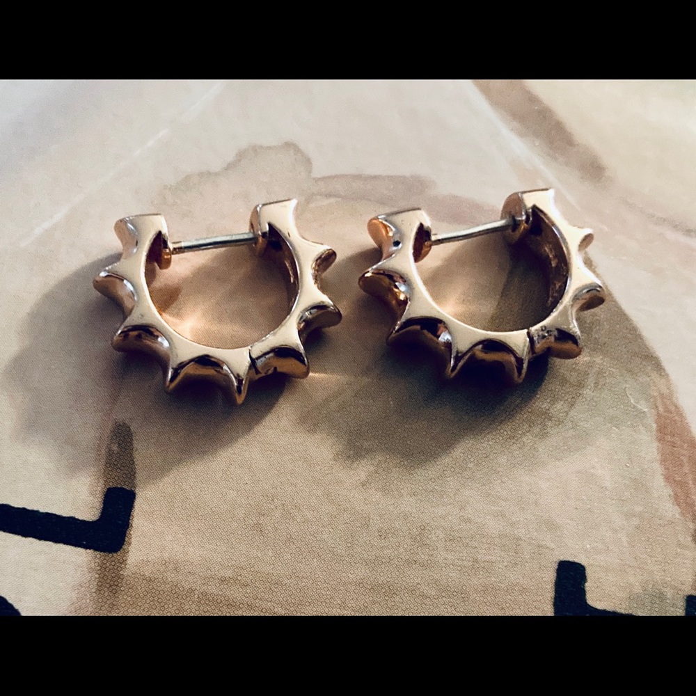 Spiked hoop earrings